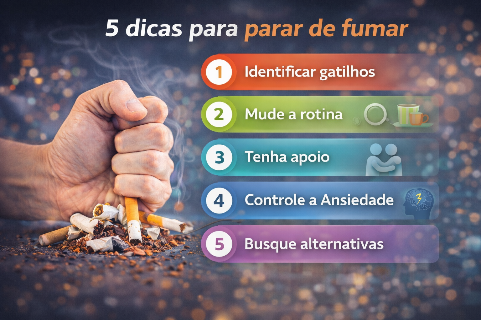 IMPERDIVEL: 5 dicas poderosas para parar de fumar